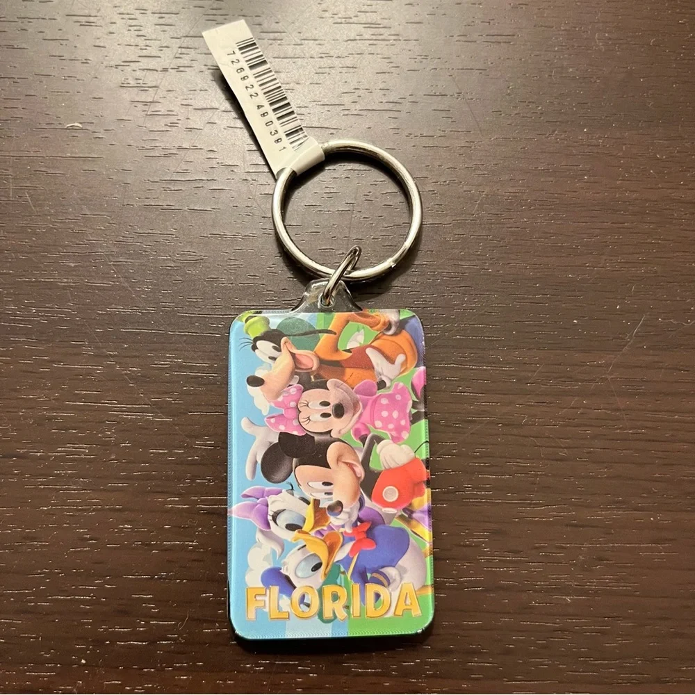 Disney Florida Souvenir Keychain‎ Featuring Mickey Minnie Goofy Donald Daisy NWT